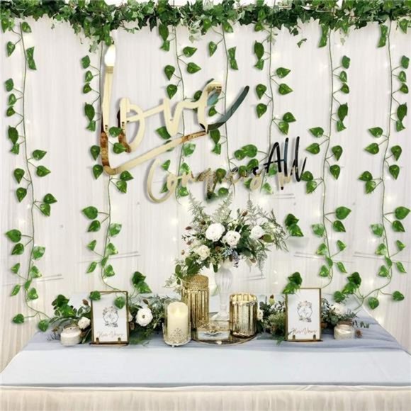 168feet Artificial Vines Greenery Garland Fake Hanging Leaves FauxFoliage Plants - Picture 4 of 7